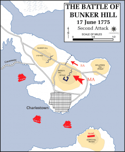 The second attack at Breeds Hill