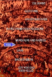 hell viewed as a layer cake. Here is where suicides end up. 