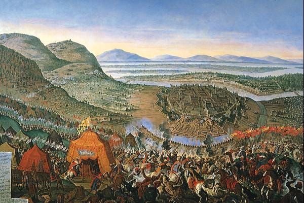 The forces of Mohamet IV surround Vienna, September 11, 1683.