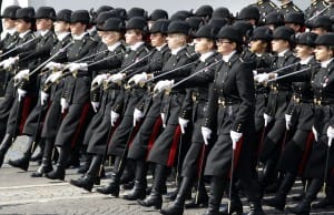 JULY 14, 2015 Students of the Ecole Polytechnique (the most prestigious engineering school in France march in the Paris Bastille Day military parade. commemorating the storming of the Bastille in 1789.  (Photo by Thierry Chesnot/Getty Images).