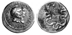 Mark Anthony and his wife, Octavia, Octavius's sister.