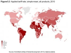 The current state of tariffs world-wide. Quite a few countries have tariffs much higher than ours. Among those, Mexico.